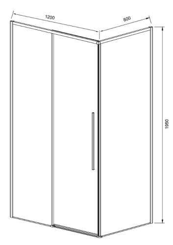 Душевой уголок Vincea Slim-N VSR-4SN8012CLGM