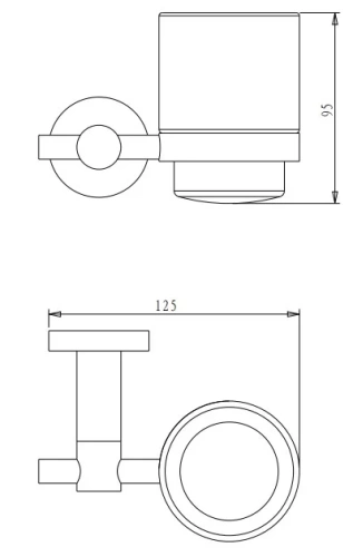 Стакан настенный Nemo NM-01021BG brush gold
