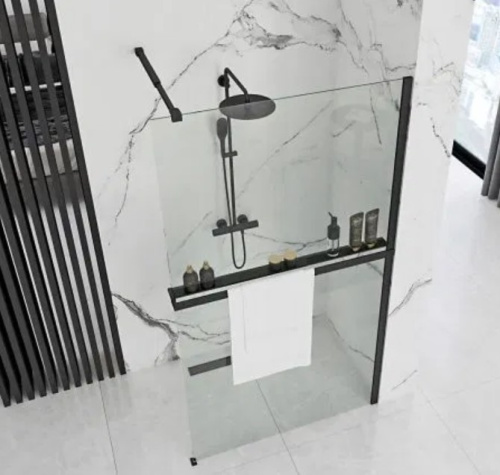 Полка для полотенец и аксессуаров Rea Evo Black HOM-00652