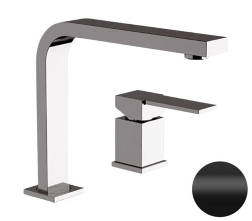 Смеситель для раковины Remer Qubika Q57NO, черный матовый