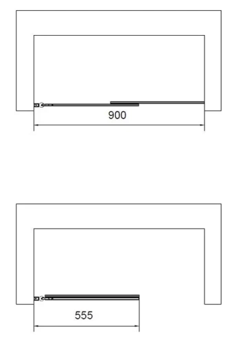 Душевая шторка на ванну Vincea VSB-6E900CLB-R
