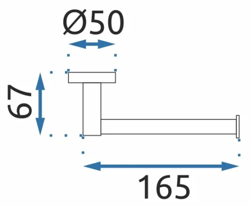 Бумагодержатель Rea MIST 04 Black Matt 80025