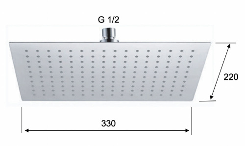 Верхний душ с шарнирным соединением Remer 357UFRX