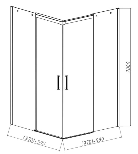 Душевой уголок Vincea Dice VSS-4D100CL
