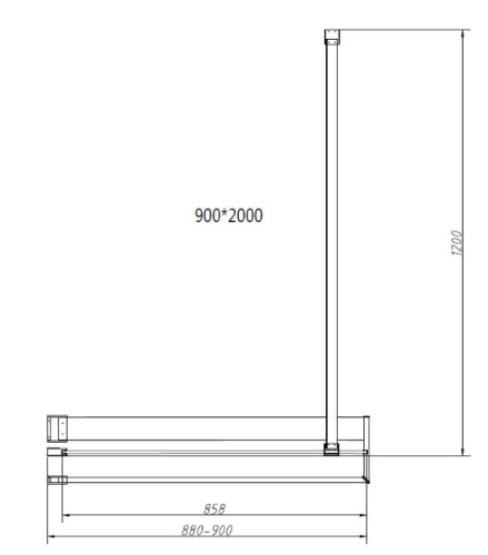 Душевая стенка Vincea Walk-In HR VSW-4HR900CLG