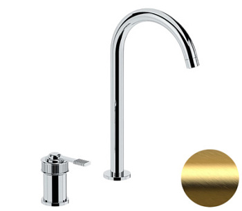 Смеситель для раковины Remer Atelier AL57LBG, золото брашированное