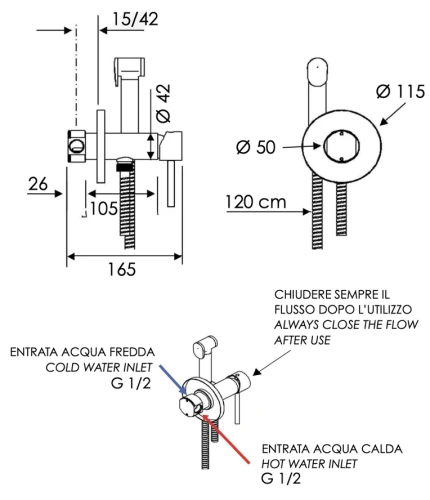 Гигиенический душ Mariani Next B16185NXW