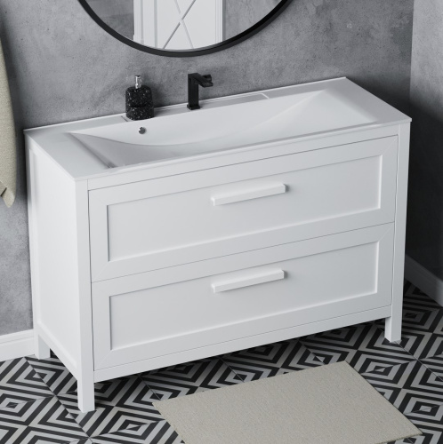 Тумба напольная Vela Фаворит массив 120Н (белый) под Milen TU69503