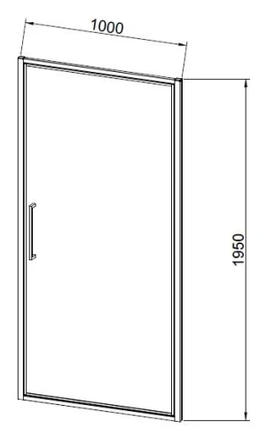 Душевая дверь Vincea Slim 8mm VDP-4SL100CLG