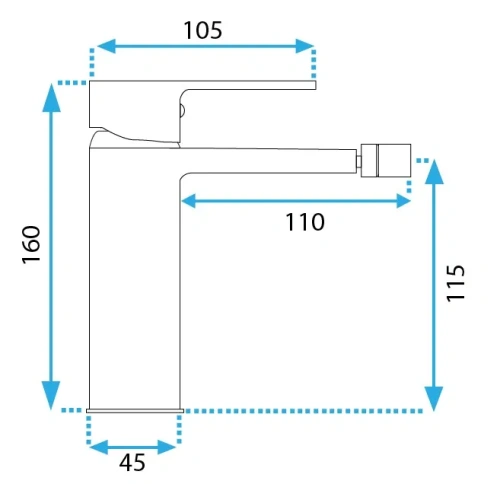 Смеситель для биде Rea Argus gold matt B6411
