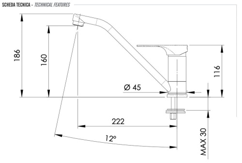 Смеситель для кухни Remer Class Line L40