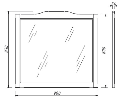 Зеркало Caprigo Genova 90 34431-L661