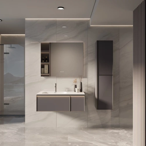 Тумба подвесная Vincea Elise VMC-4EL100MG-L серый матовый