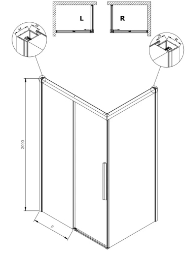Душевой уголок Kolpa-San Libra DW 120X90-L silver brill transparent 517390