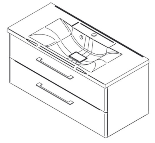 Тумба подвесная Caprigo Accord 100 2221-SF027