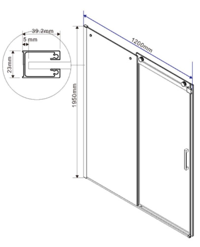 Душевая дверь Vincea Como VPS-1C120CGB