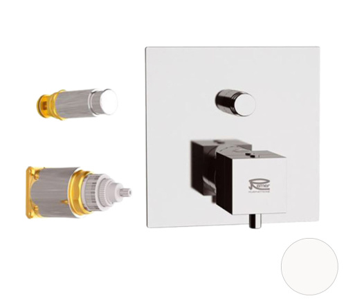 Смеситель для душа Remer Q-Elegance QT09KBBO, белый матовый