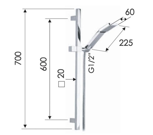 Душевой гарнитур Remer 317S317SQ