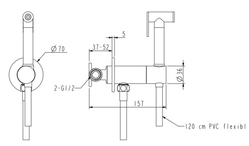 Гигиенический душ Nemo NM-2322BN brush nickel