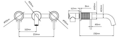 Смеситель для раковины Vincea Groove VBFW-4G1GM