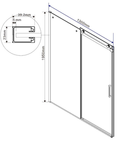 Душевая дверь Vincea Como VPS-1C130CLB