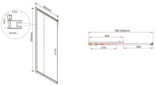 Душевой уголок Vincea Garda VSS-1G8090CLGM