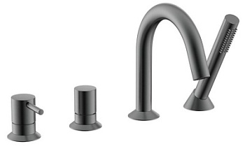 Смеситель на борт ванны Nemo Round NM-2352BGM brush gun metal