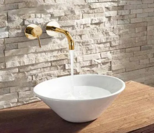 Смеситель для умывальника Rea Lungo Gold B8559