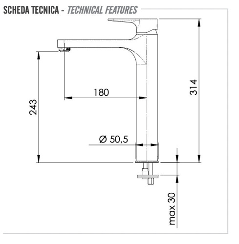 Смеситель для раковины Remer Winner W10L