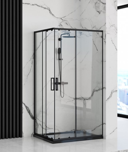 Душевой уголок Rea Punto Black 80x100 K4806