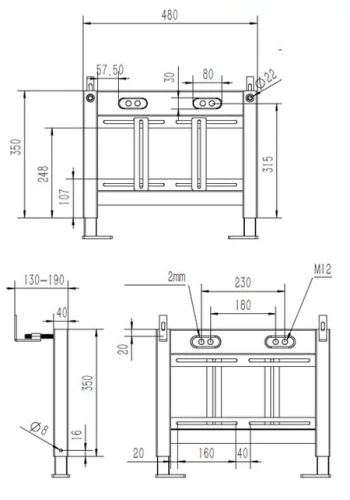 Инсталляция для биде Caprigo F-002