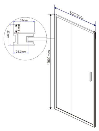 Душевая дверь Vincea Garda VDS-1G105CH
