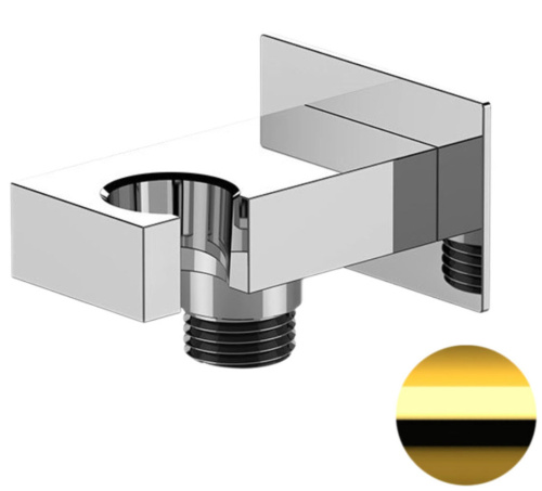 Держатель ручного душа с подключением Remer 337WDO, золото глянцевое
