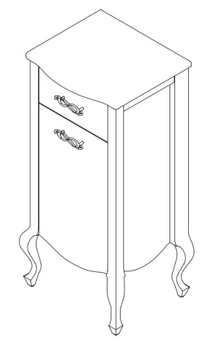 Комод напольный Caprigo Bourget 11060L-B023