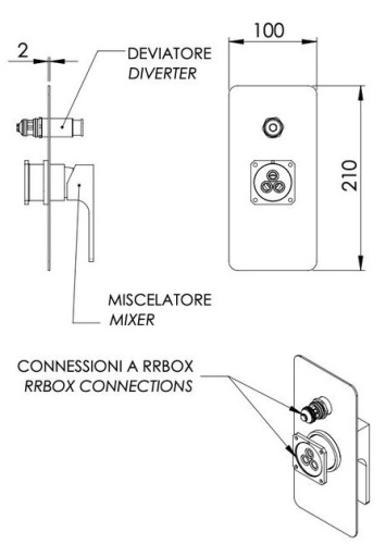 Смеситель для душа Remer Absolute AU09KBBO, белый матовый