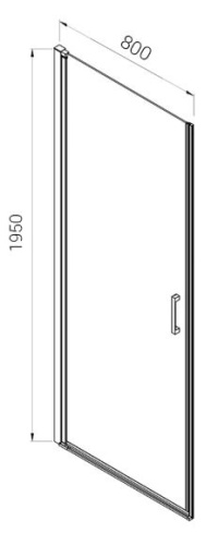 Душевая дверь Vincea Alpha VDP-3AL800CLG