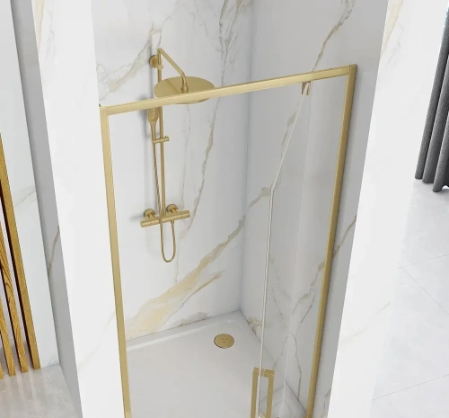 Душевая дверь Rea Rapid Swing 90 gold matt K2502