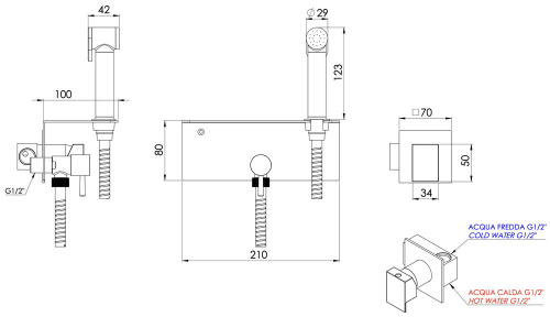 Гигиенический душ Daniel Skyline SK646Z4DCT15