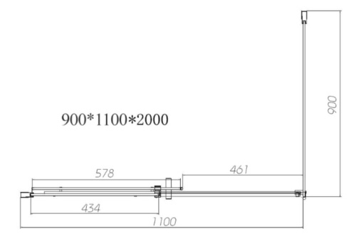 Душевой уголок Vincea Dice VSR-4D9011CLGM