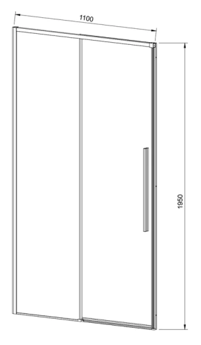 Душевая дверь Vincea Slim-N VDS-4SN110CLB