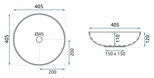 Умывальник Rea Fibo U3301