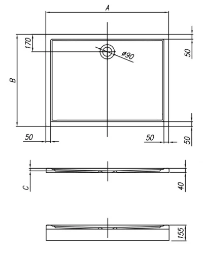 Душевой поддон Kolpa-san Flamenco 130x90 537660