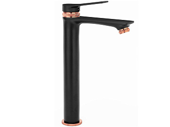 Смеситель для умывальника Rea Viral Black Rose Gold B2026