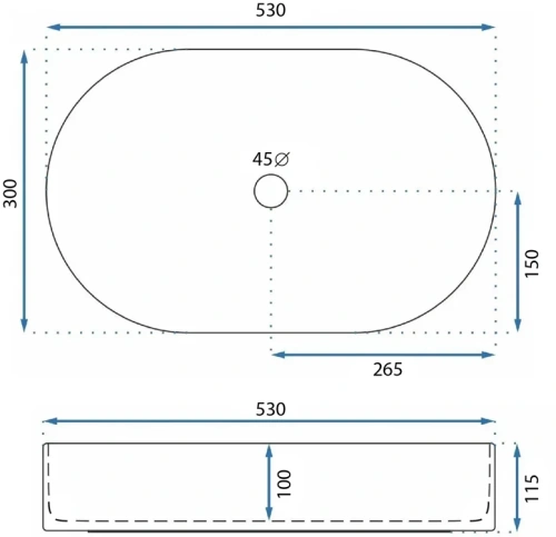 Умывальник Rea Layla 50 U9108
