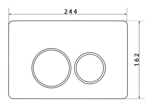 Кнопка для инсталляции Caprigo DEW ABS хром DA001-crm