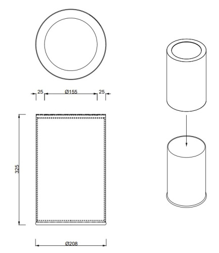 Корзина для бумаги Decor Walther Rooms 0615000