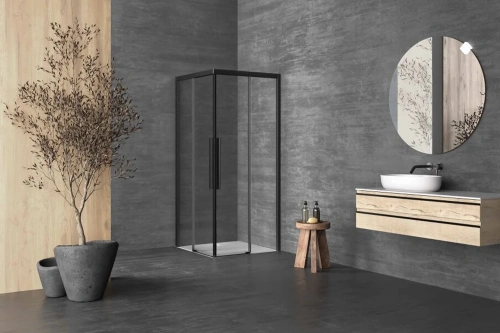 Душевая дверь Kolpa-San Libra Q 90 black transparent 516850