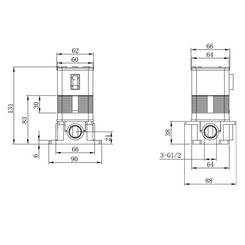 Смеситель для душа Caprigo Atlantic 51-050-CRM