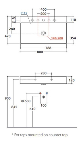 Умывальник Globo T-edge B6R81SE