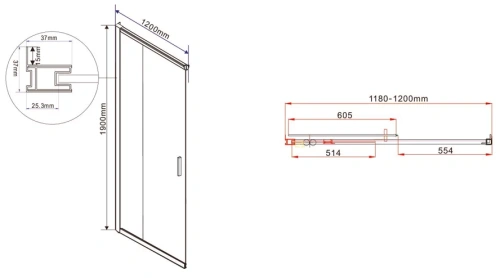 Душевой уголок Vincea Garda VSS-1G1112CLGM